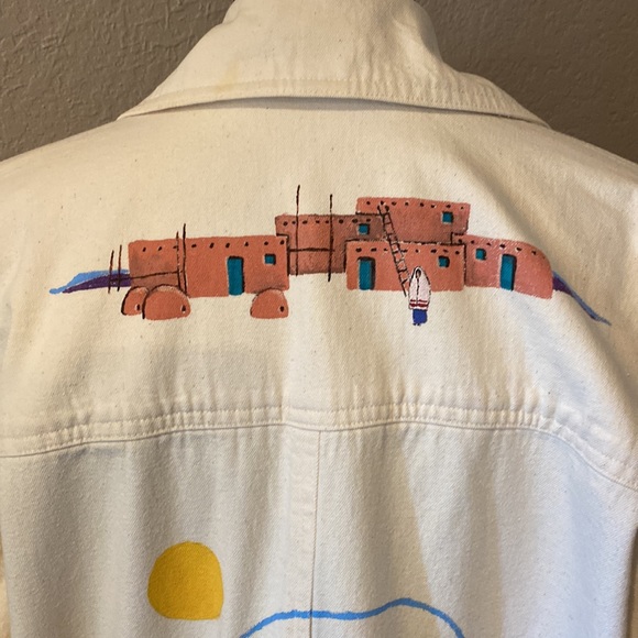 VTG Western Hand Painted Duster Coat Unique 80’s Cowgirl Yellowstone Beth Dutton - Picture 5 of 16